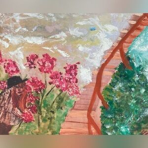 Floral and Greenery Canvas Art Print, enhanced